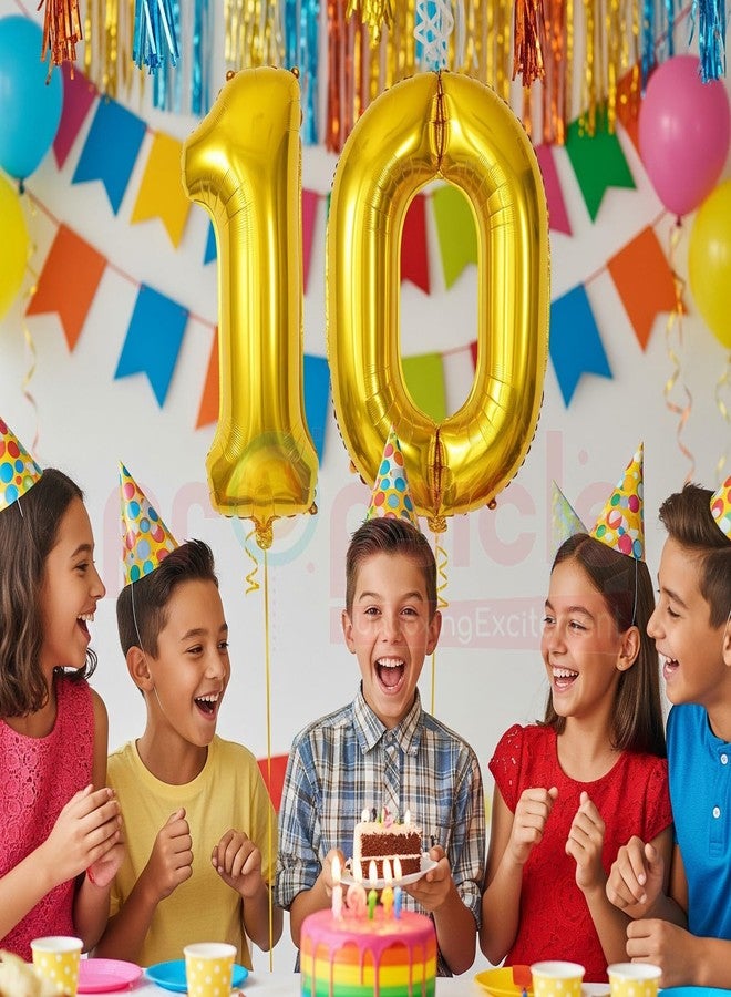 بروبسيكل بالون هيليوم ذهبي اللون من بروبسيكل، مقاس 32 بوصة، على شكل الرقم 0، لتزيين حفلات أعياد الميلاد والذكرى السنوية | بالونات على شكل الرقم 0 | الذكرى السنوية العاشرة - Image 4